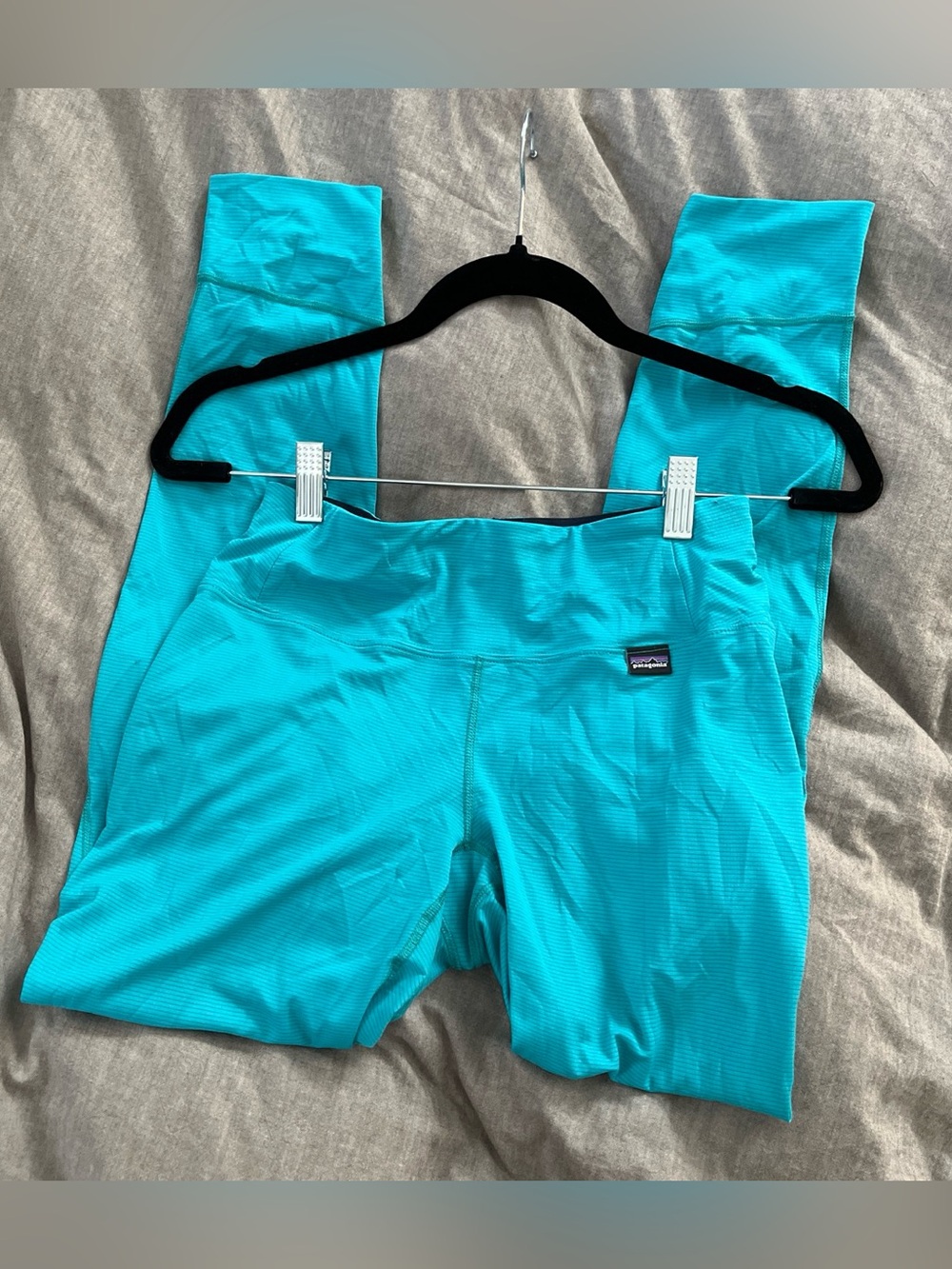 Patagonia blue Teal Capilene Base Layer Leggings